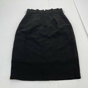 WHBM Skirt 2P Womens Black Paperbag Casual Business Classic Lined Ladies New